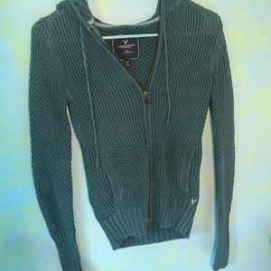 American Eagle zip-up sweater